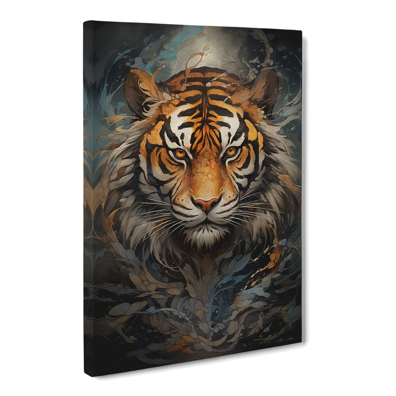 Tiger Futurism No.2 - Wrapped Canvas, 60cm H x 40cm W x 3cm D