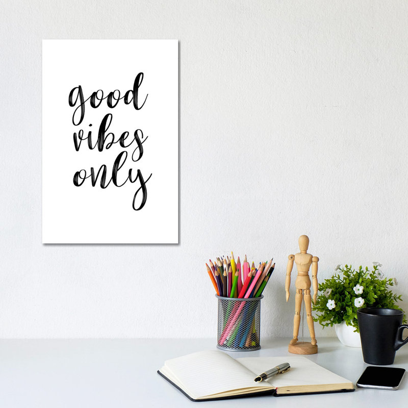 Good Vibes by - Wrapped Canvas Typography, 20.32 cm H x 30.48 cm W