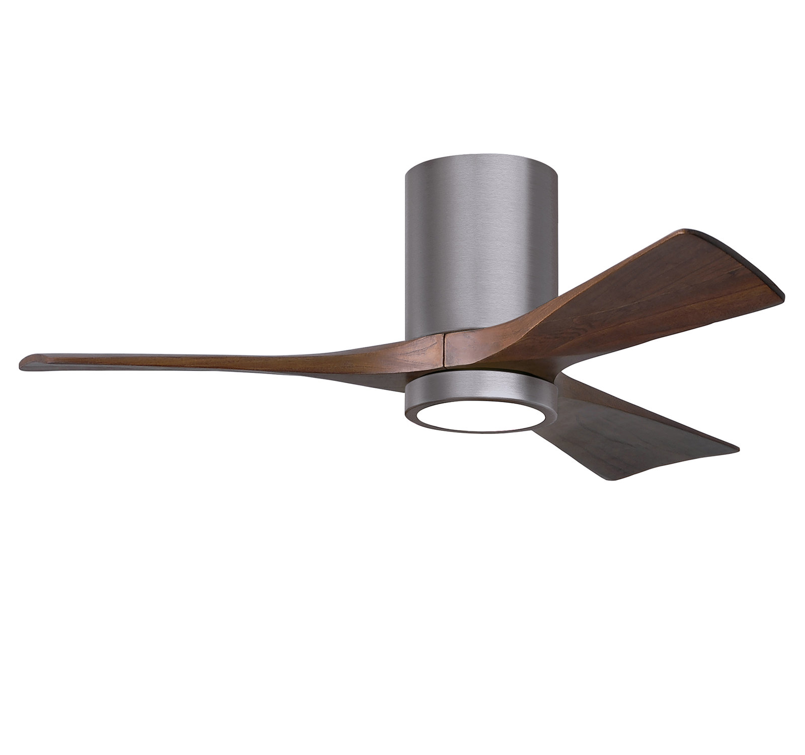 Olivier 3 Blade Ceiling Fan with LED Light Kit, Walnut, Brushed Pewter, 42"