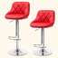 Swivel Upholstered Adjustable Height Counter Stool with Metal Frame-121141960