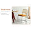 Ensemble de 2 chaises d'appoint en velours orange riche avec base en porte-à-faux chromée et dossier en rotin, chaises de salle à manger de style Mid-Century moderne