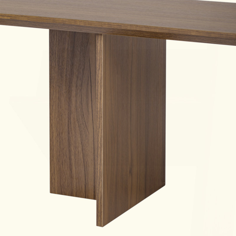 Meuble télé Mid-Century Morden en noyer avec table extensible