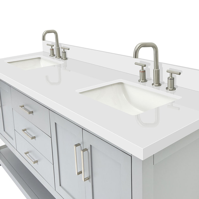 Magnolia Bath Vanity Oval Basin S073DWQ, Rectangular, Gray