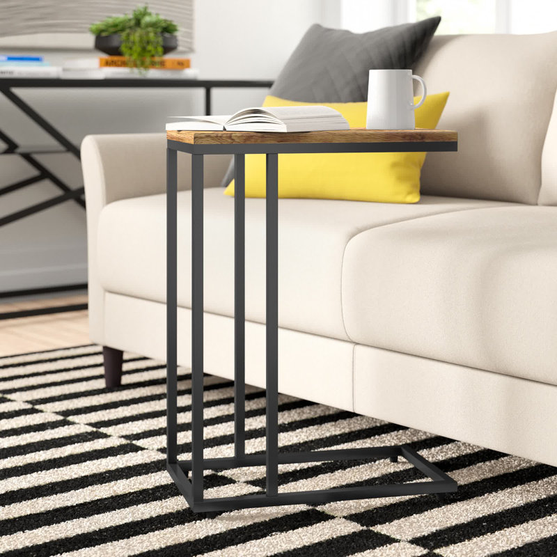 Dolores C Table End Table, Vintage, Black