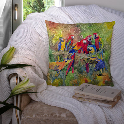  Parrots Galore 14" Throw Pillow
