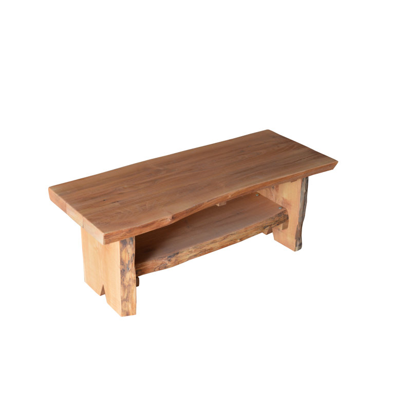 Teri Solid Wood Single Coffee Table, Cedar Stain