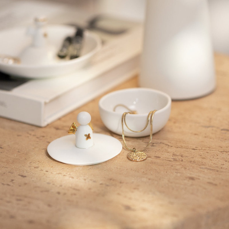 Porcelain Angel Storage Dish and Canister