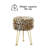 Round Faux Fur Foot Stool-154376949