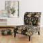 Fauteuil de chambre d'appoint moderne doré doré et noir Elegance II
