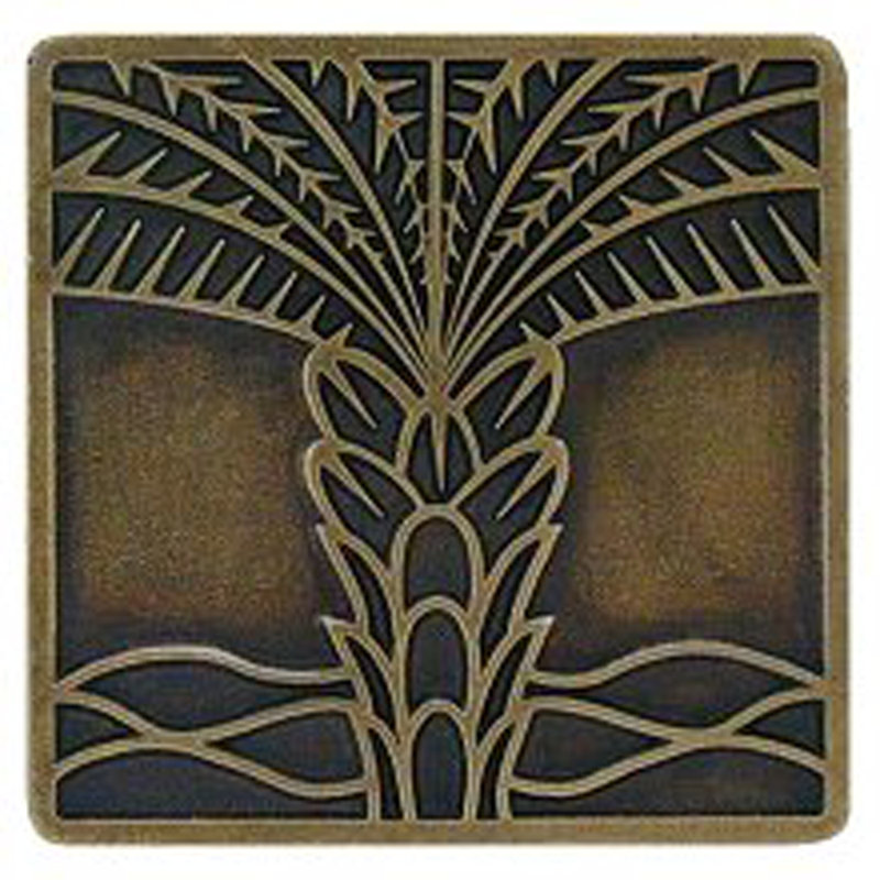 Square Knob, Antique Brass