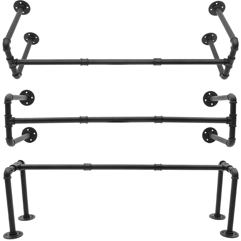 Pipe Decor Coat Rack Williston Forge Wall Mounted Industrial Pipe Coat Rack & Reviews | Wayfair