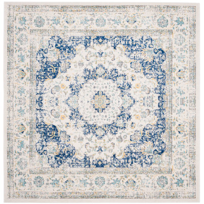 Tapis oriental ivoire et bleu Annette