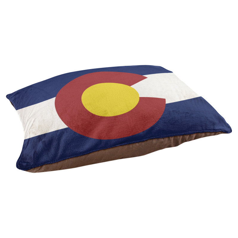 Coussin pour chien colorado flag Burien, Grand (H 14 po x l 42,5 po x P 32,5 po)