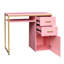 Bureau d'ordinateur rose
