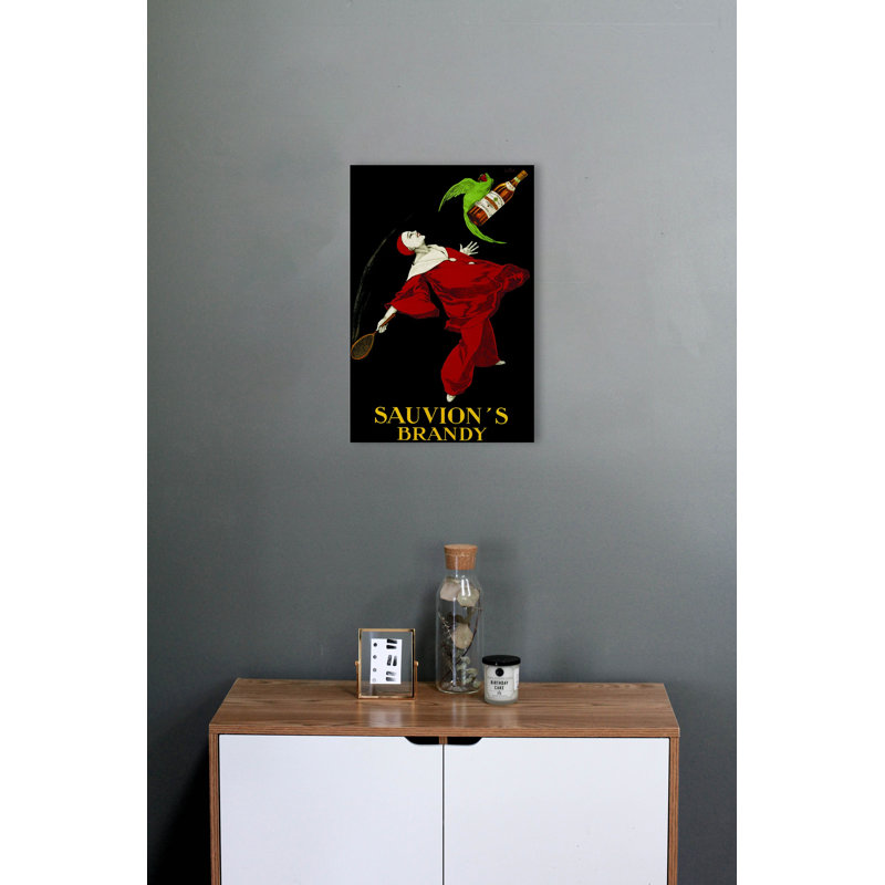 Publicité sur toile tendue Sauvion's Brandy Wine par Vintage, H 24 po x l 16 po x P 1,5 po