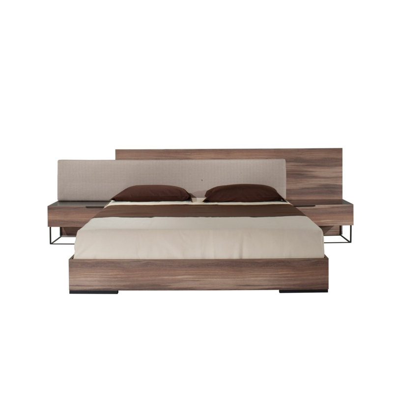 Ensemble de chambre à coucher avec lit plateforme tapissier Salisbury, Grand