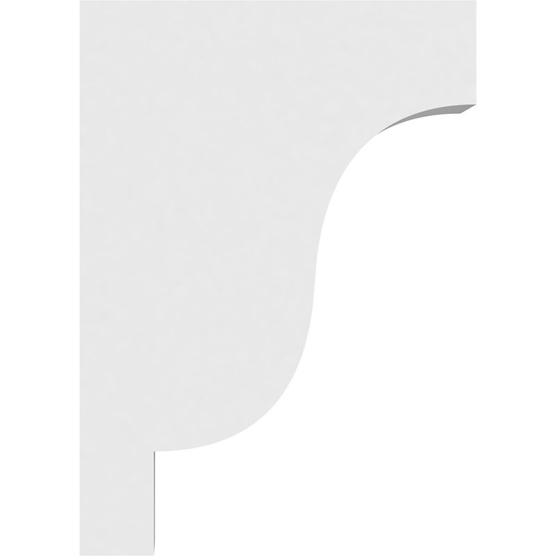 Corbeau standard en PVC de qualité architecturale Newport, H 14 po x l 3 po x P 10 po