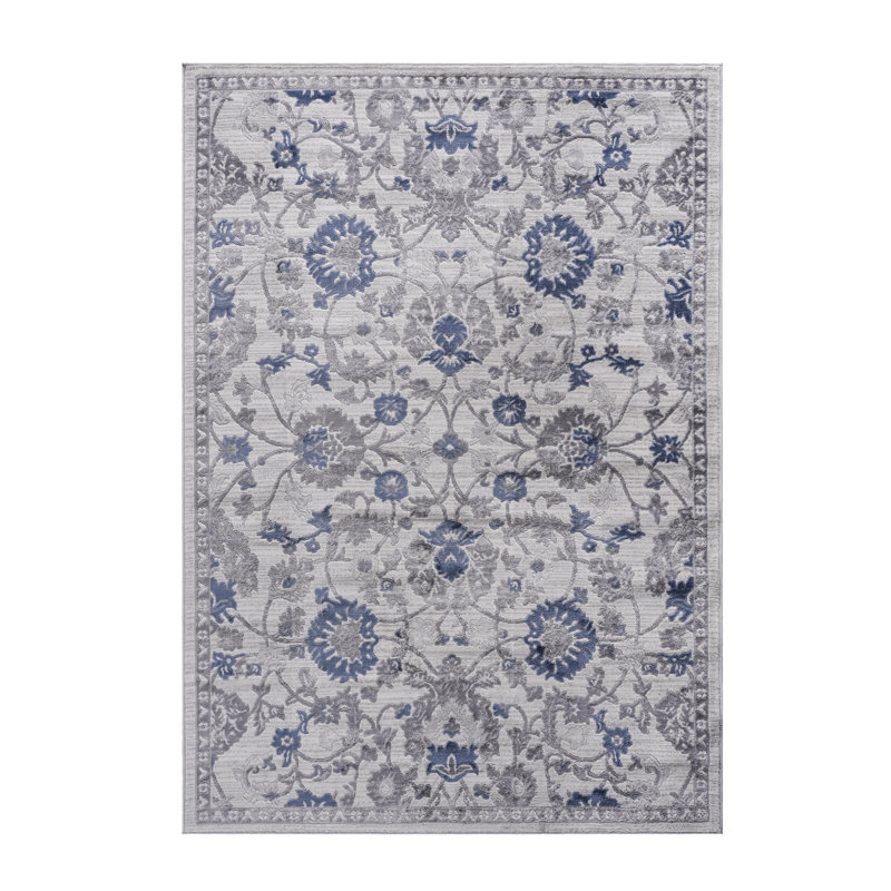 5X7 Blue Bedroom Area Rug - Non-Shedding, Stain , Relaxing Floor Mat Cozy And Stylish, Rectangle 5'4" x 7'6"