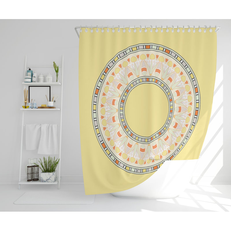 Rosten Polyester Shower Curtain Set, 177cm H x 177cm W