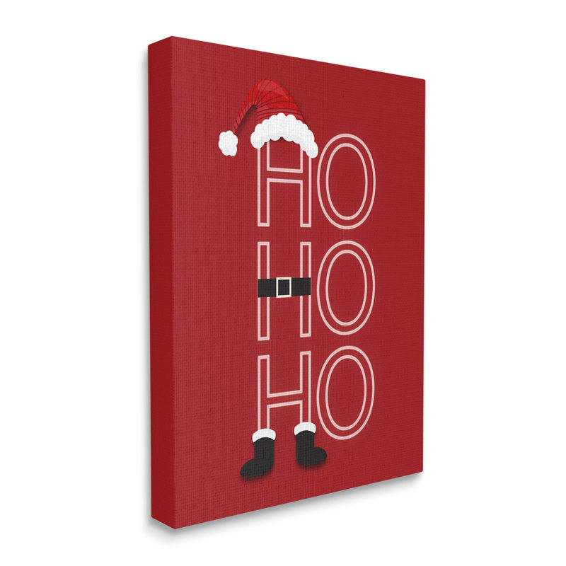 Ho, Ho, Ho, H 40 po x l 30 po x P 1,5 po, Toile tendue