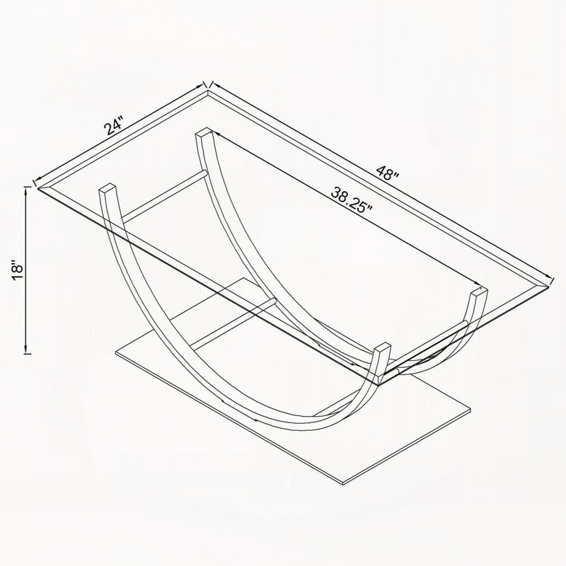 Ensemble de tables basses chromées 2 pièces