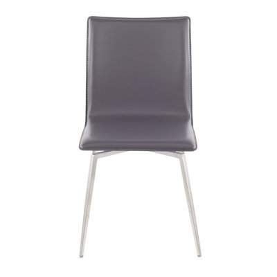 Chaise d'appoint en similicuir Sayema en noir