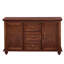 Buffet 47,3 "Mid-Century en noyer avec portes et tiroirs-128912675