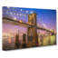 Brooklyn Bridge At Night In Abstract - Wrapped Canvas Print-55315249
