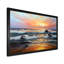 Golden Waves at Ocean Sea Shore - impression d'art mural en bois nautique et côtier-47809042-47809041