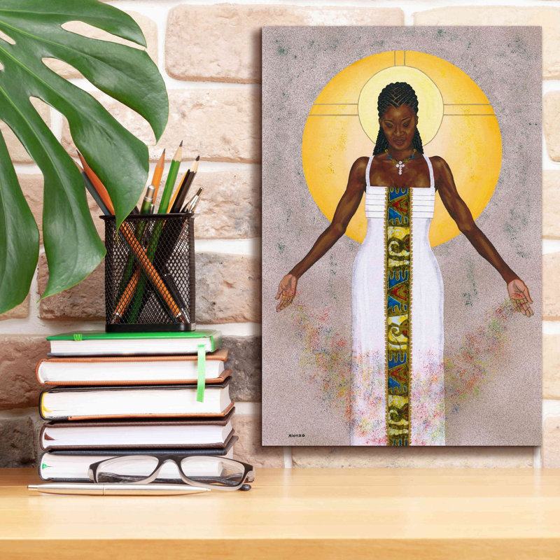 «Her Peace» par Alonzo Saunders, estampe numérique sur toile, H 18 po x l 12 po x P 0,75 po