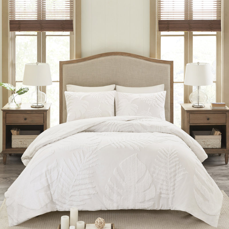 100% Cotton Chenille Duvet Cover For King/ King - Seaside Bedroom Design