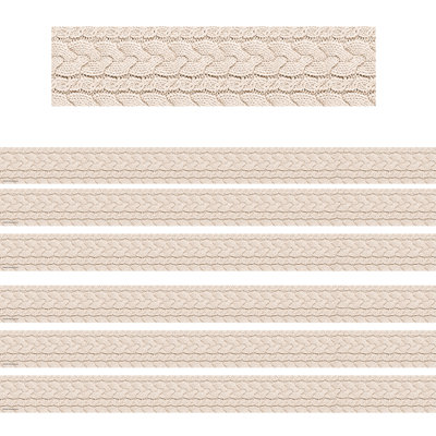 Bordure droite en tricot torsadé