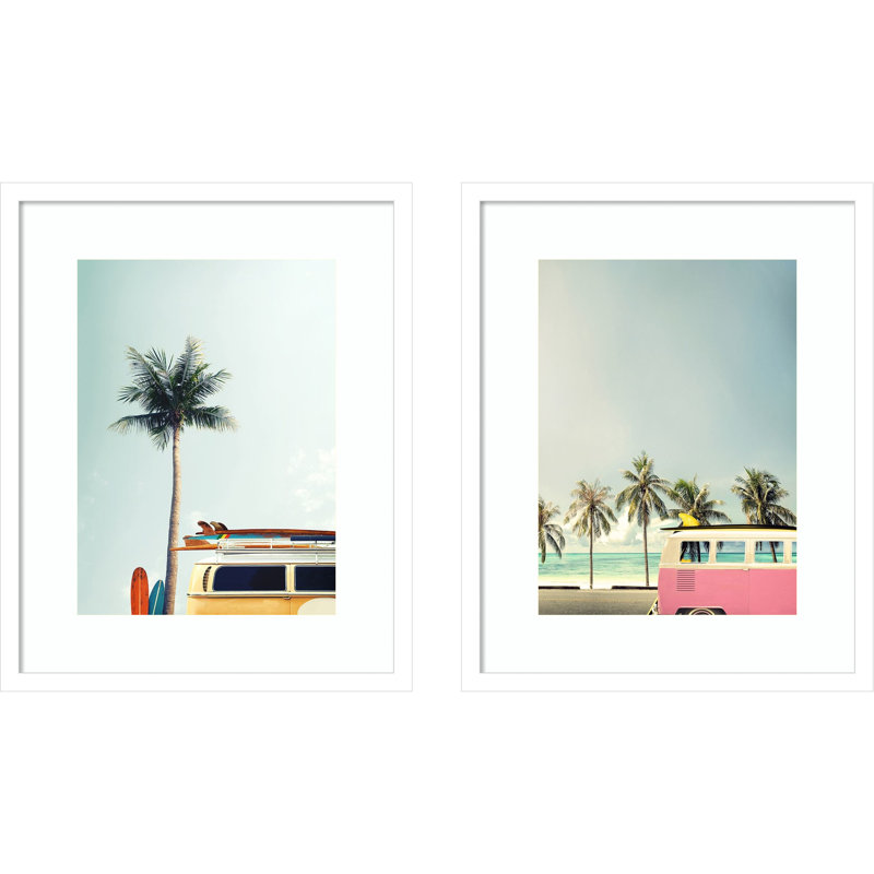 «Surf Bus - Set of 2» par Design Fabrikken, impressions murales encadrées
