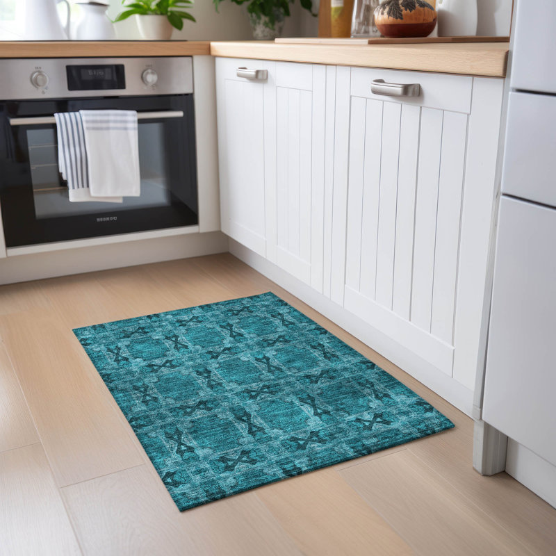 Tapis intérieur / extérieur Friley avec envers antidérapant, Rectangle 1 pi 8 po x 2 pi 6 po
