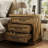23.6”wx17.7”d Rustic Couch End Table With 3 Ample Drawers, Farmhouse Nightstand With 4 Solid Wood Legs, Vintage Bed Side Table With Durable Structure (set Of 2)-854703809
