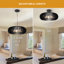 6 - Light Wood Caged Crystal Dimmable Chandelier