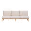 Ensemble de cordes en bois d'acacia 5 pièces Modern Modern Patio Sofas