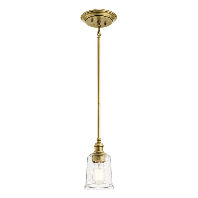 Eide 1 - Light Jar Pendant, Natural Brass