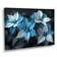 «Poinsettias II», impression d'art mural gris et bleu-925379380-964340057