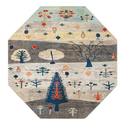 Washable Floral Indoor Rug