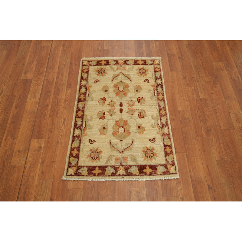 Tapis oriental floral peshawar fabriqué à la main 2 x 3