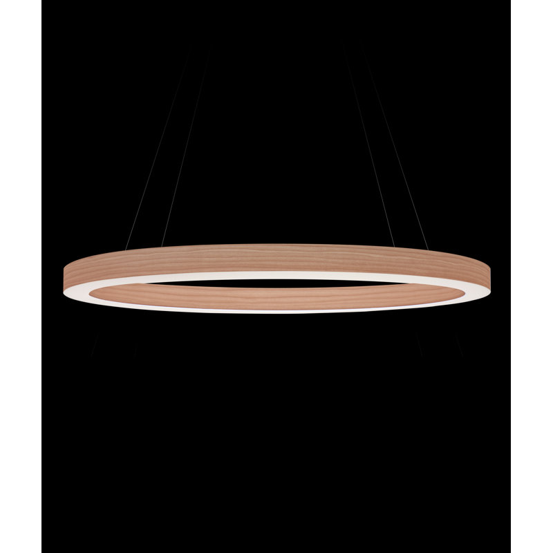 Oh! Line 1 - Light LED Pendant, Pale Rose, 2" H x 31.5" W x 31.5" D
