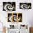 «Abstract Modern Swirl II», reproduction sur toile tendue de 3 pièces-87913992