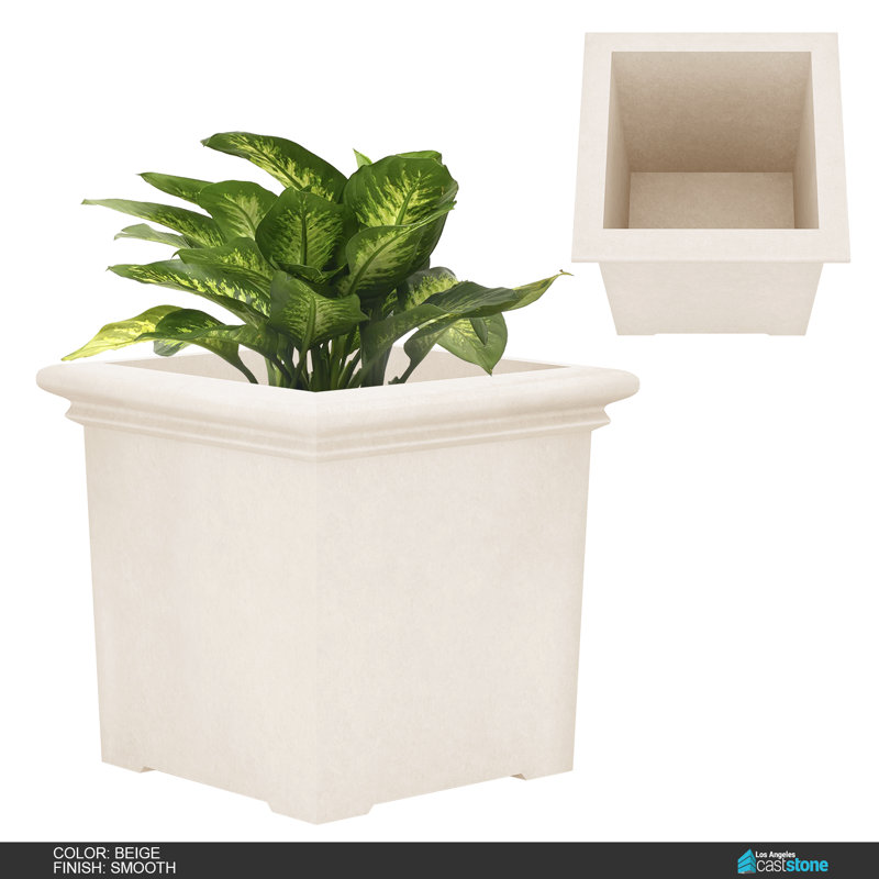 Concrete Planter, Smooth Beige