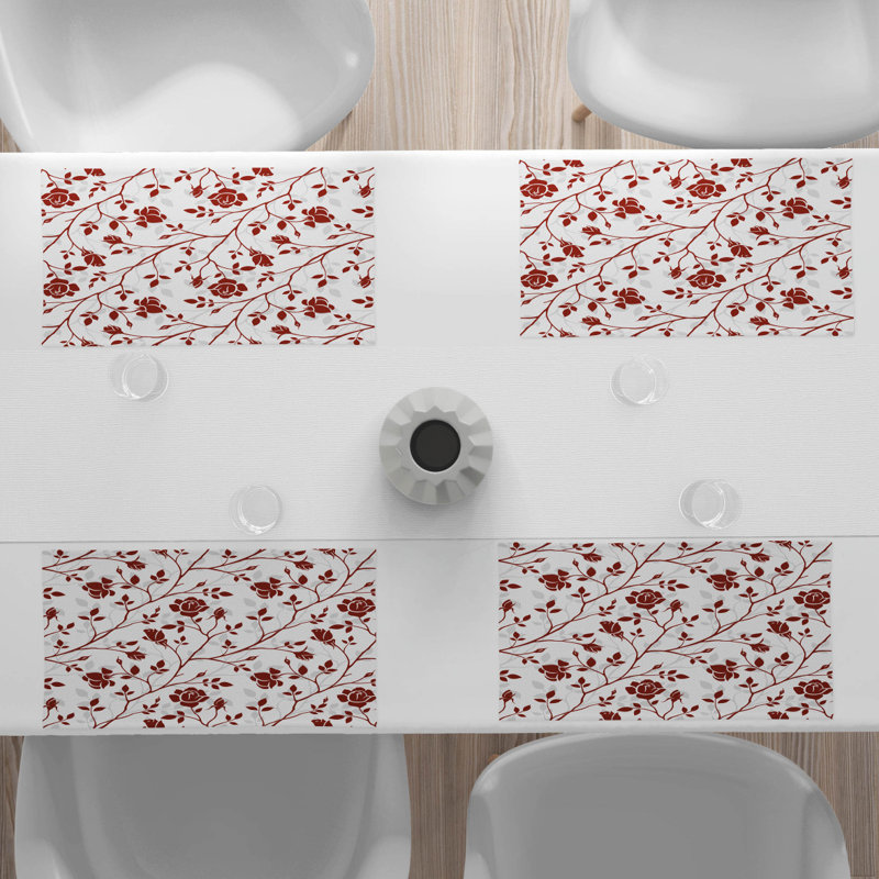 Polyester Floral Rectangle Placemat