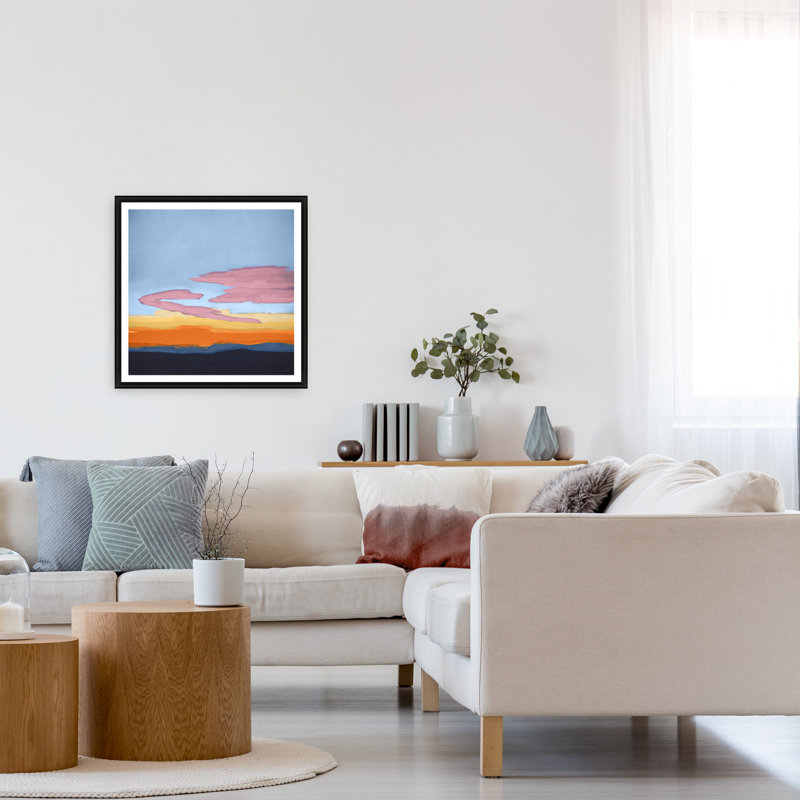 October Sunrise, Black Single Picture Frame Paper, Yes