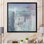 «Grey and Turquoise Frozen Grunge Art», reproduction d'art sur toile encadrée