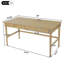 60 po Bureau à domicile 60 po Bureau en bois Table de travail moderne Bureau multifonctionnel Meuble-lavabo avec tiroirs Salon, chambre à coucher et bureau, naturel