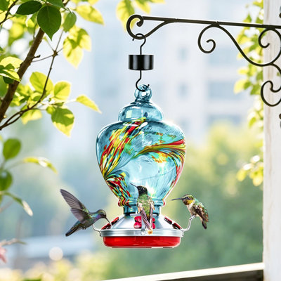 Mangeoire à suspendre en verre pour colibris