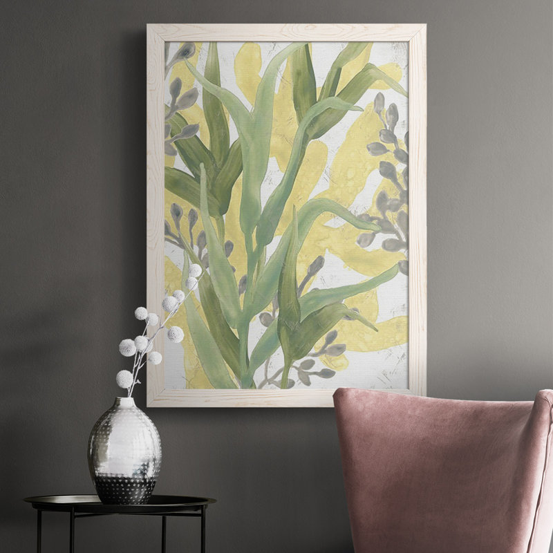 Fresque de l'herbe de mer Ogawa II, Blanc, H 37,5 po x l 27,5 po x P 1 po